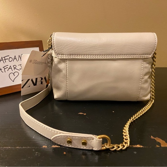NWT Zara Leather Pocket Crossbody Bag - Picture 4 of 6